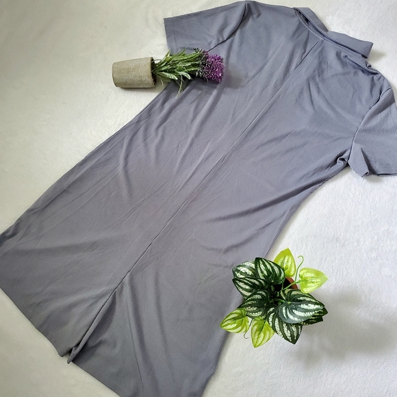 Solid Button Front Ribbed Jumpsuit - Picture 5 of 8